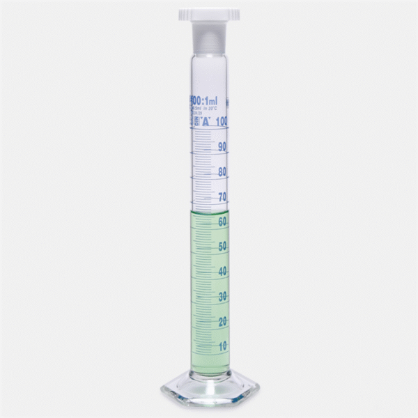 ISOLAB Measuring Cylinder w/Stopper